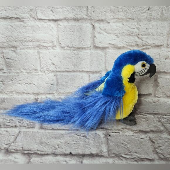 Adventure Planet Blue yellow macaw parrot stuffed animal plush (ff) - Picture 4 of 12